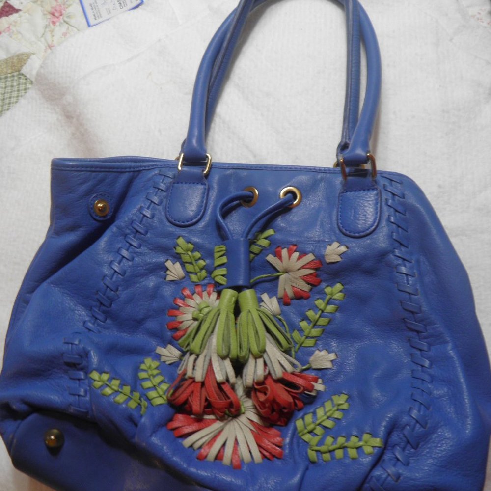 FIORE DESIGNER LEATHER PUSE - BLUEISH LAVENDER